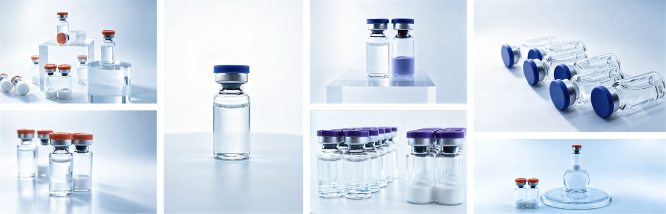 Anputide peptide products - vials of freeze-dried powder and raw materials